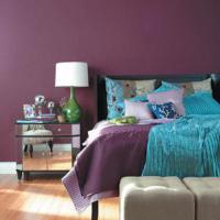 paarse slaapkamer